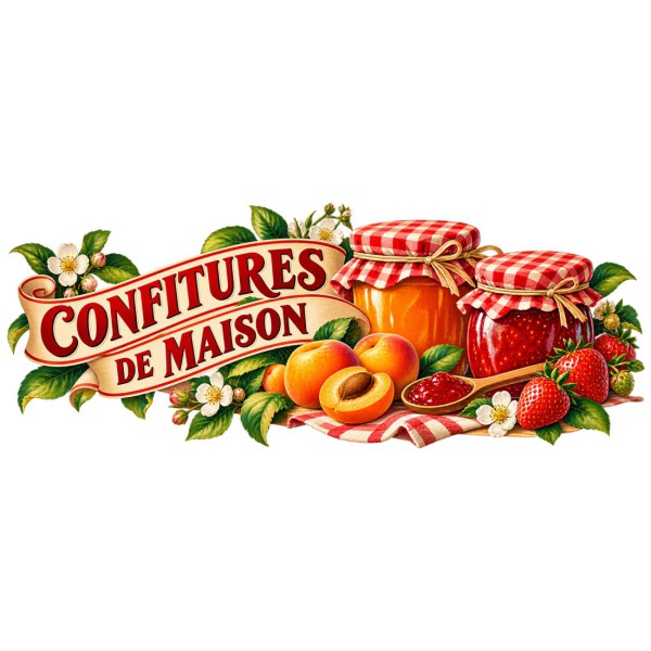 Mug gourmand - Confitures de maison, décor à plat