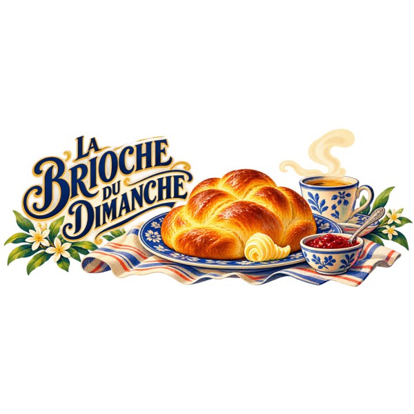 Mug gourmand - La brioche du dimanche, décor à plat