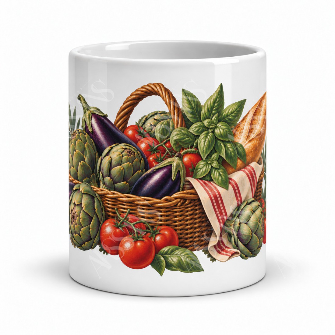 Mug gourmand - Le panier du marché, vue de face