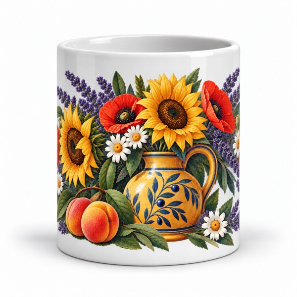 Mug fleurs - Bouquet et pichet provençal, Manufacture Arssans