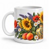 Mug fleurs - Bouquet et pichet provençal, anse à gauche