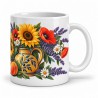Mug fleurs - Bouquet et pichet provençal, anse à droite