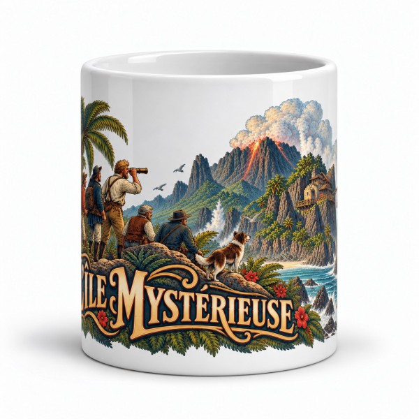 Mug Jules Verne - L’Île mystérieuse, façon affiche, Manufacture Arssans