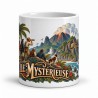 Mug Jules Verne - L’Île mystérieuse, façon affiche, vue de face