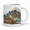 Mug Jules Verne - L’Île mystérieuse, façon affiche, anse à droite