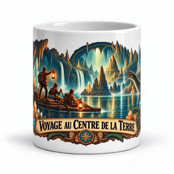 Mug Jules Verne - Voyage au centre de la Terre, façon affiche, Manufacture Arssans