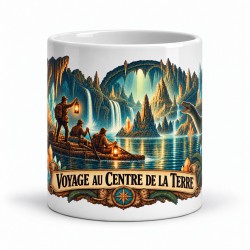 Mug Jules Verne - Voyage au centre de la Terre, façon affiche