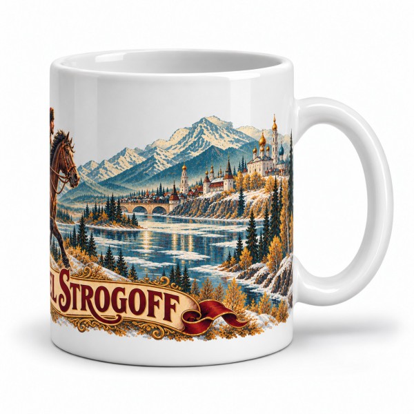 Mug Jules Verne - Michel Strogoff, façon affiche, anse à droite