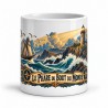 Mug Jules Verne - Le Phare du bout du monde, façon affiche, vue de face