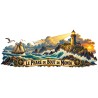 Mug Jules Verne - Le Phare du bout du monde, façon affiche, décor à plat