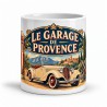Mug rétro - Le garage de Provence, façon affiche, vue de face