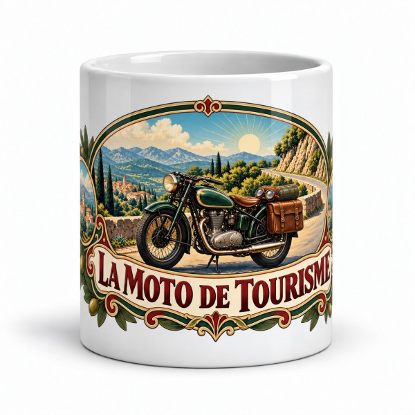Mug rétro - La moto de tourisme, Manufacture Arssans
