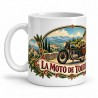 Mug rétro - La moto de tourisme, anse à gauche