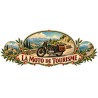Mug rétro - La moto de tourisme, décor à plat