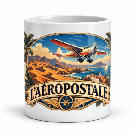 Mug voyage - L’aéropostale, façon affiche, vue de face