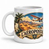 Mug voyage - L’aéropostale, façon affiche, anse à gauche