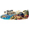 Mug rétro - Le train de la Riviera, façon affiche, décor à plat