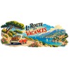 Mug rétro - La route des vacances, façon affiche, décor à plat