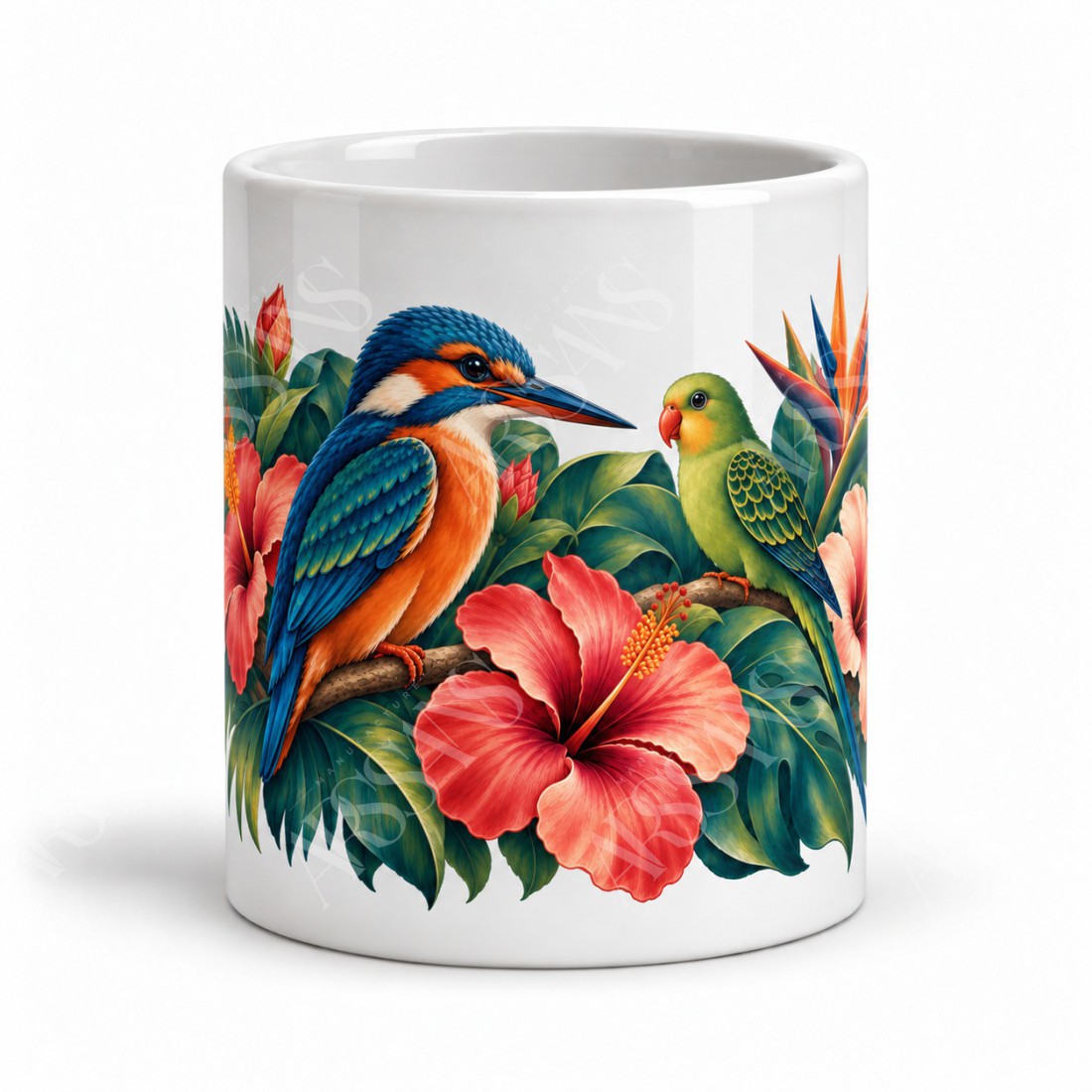 Mug nature - Oiseaux exotiques, vue de face
