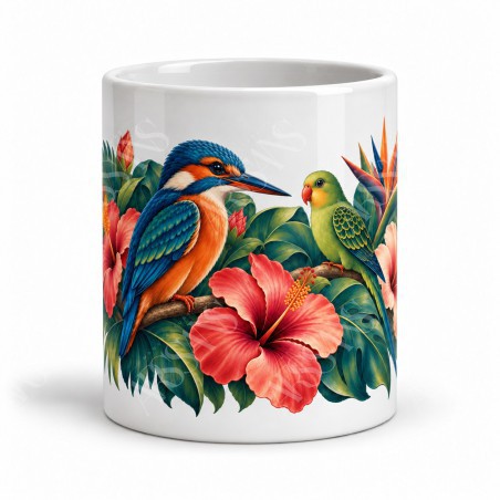 Mug nature - Oiseaux exotiques, vue de face