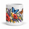 Mug nature - Papillons et fleurs, vue de face