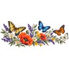 Mug nature - Papillons et fleurs, décor à plat