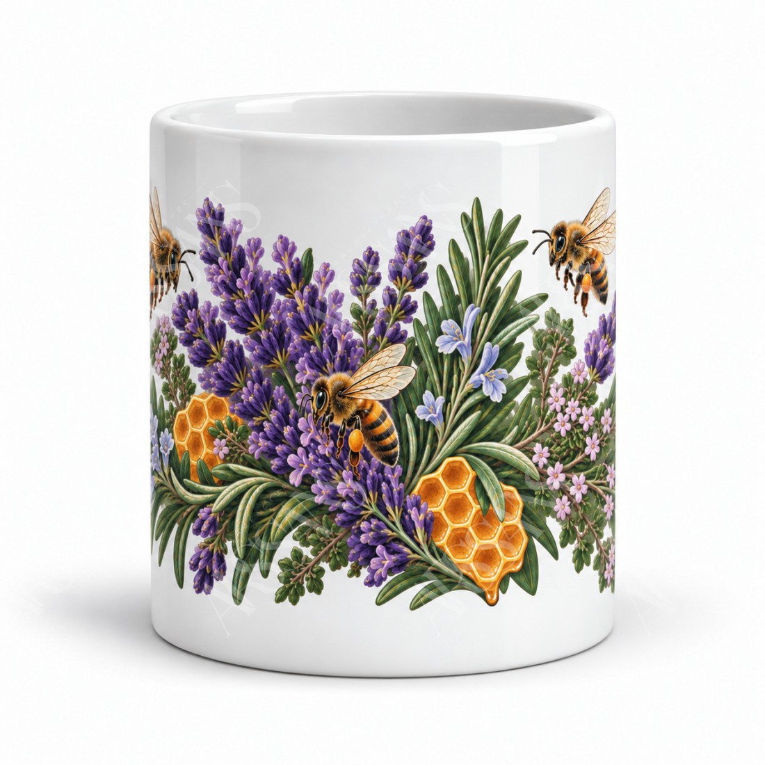 Mug nature - Abeilles et botanique, vue de face