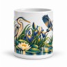 Mug nature - Héron et roseaux, vue de face