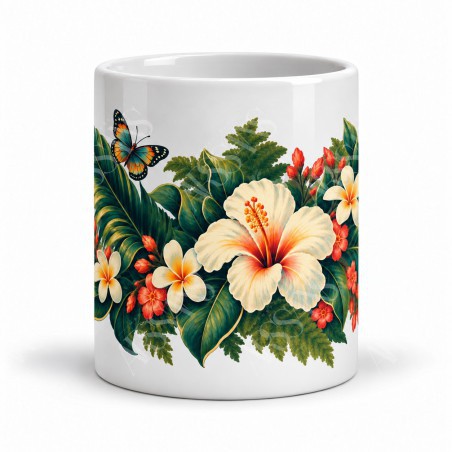 Mug fleurs - Jardin de palmes, vue de face