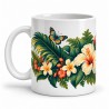 Mug fleurs - Jardin de palmes, anse à gauche