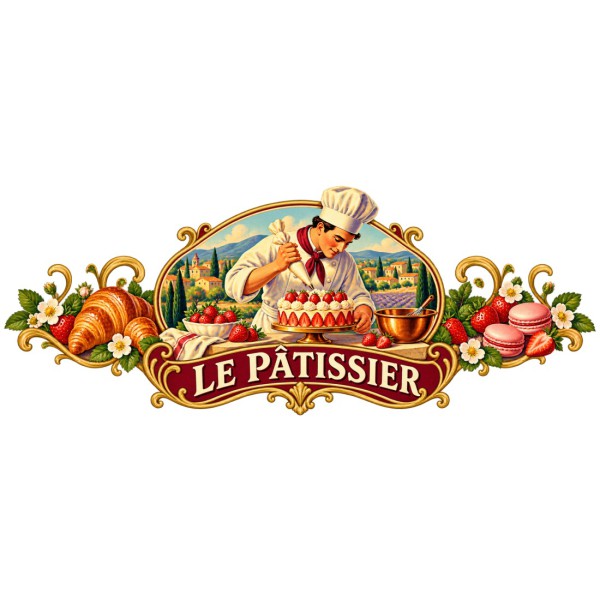 Mug métiers d’autrefois - Le pâtissier, décor à plat