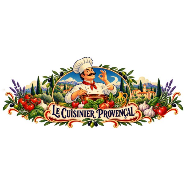 Mug métiers d’autrefois - Le cuisinier provençal, façon affiche, décor à plat