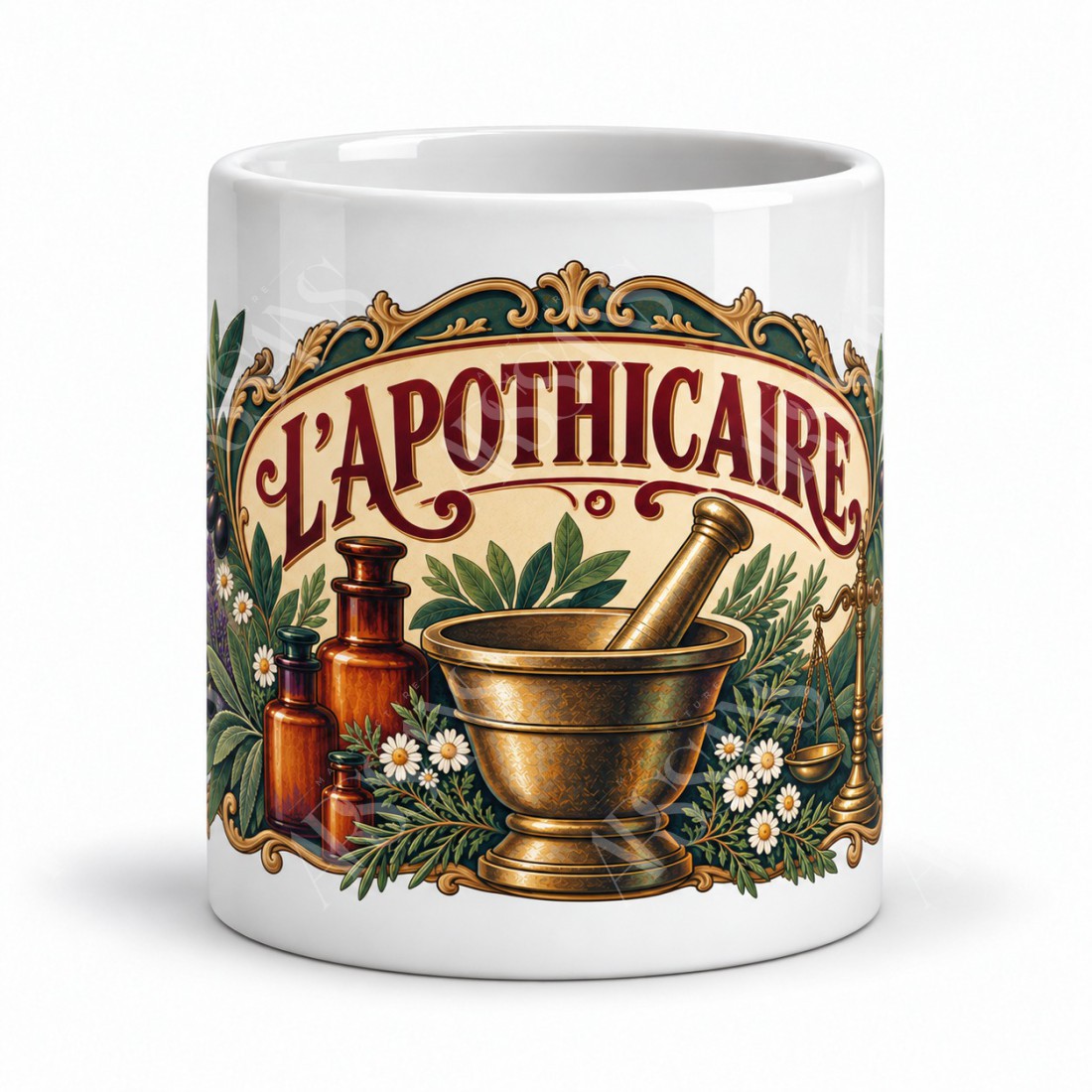Mug métiers d’autrefois - L’apothicaire, vue de face