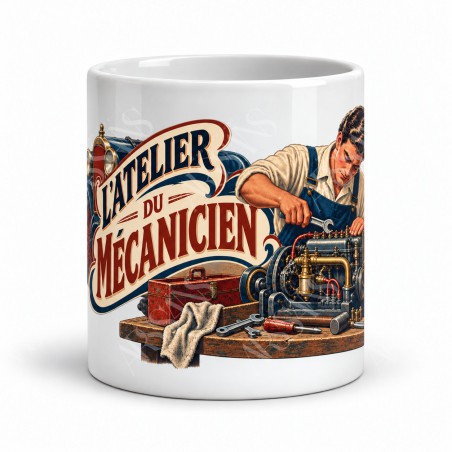 Mug métiers d’autrefois - L’atelier du mécanicien, vue de face