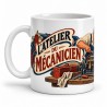 Mug métiers d’autrefois - L’atelier du mécanicien, anse à gauche