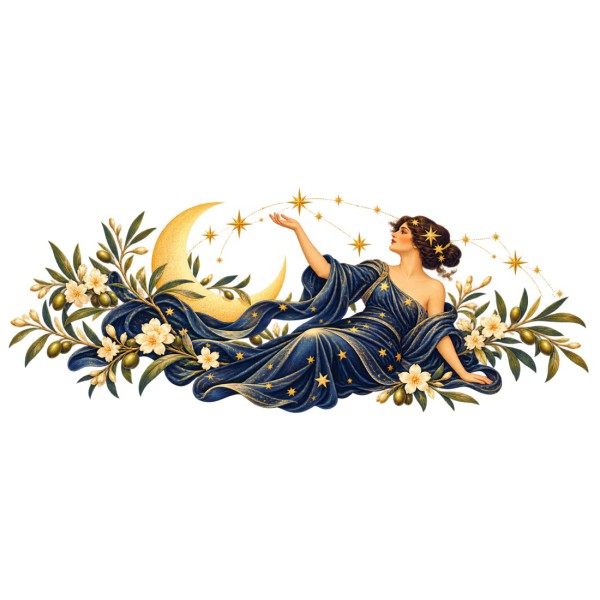 Mug imaginaire - La gardienne des étoiles, décor à plat