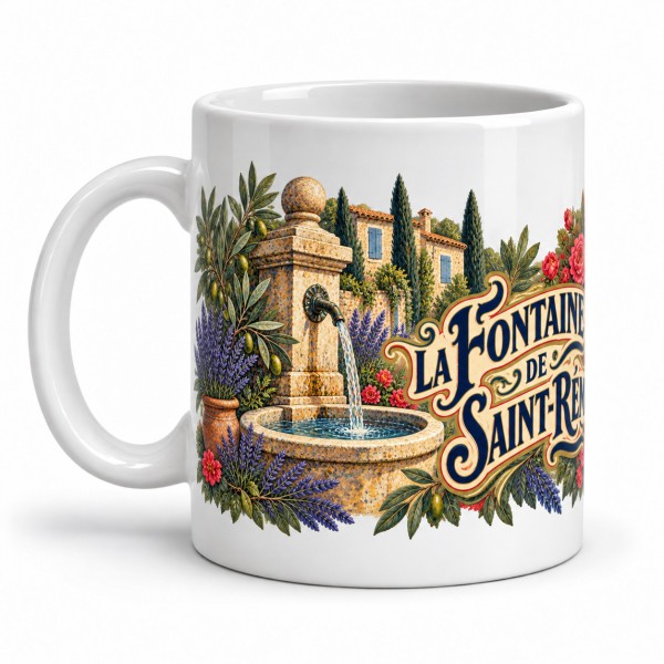 Mug Provence - La fontaine de Saint-Rémy, anse à gauche
