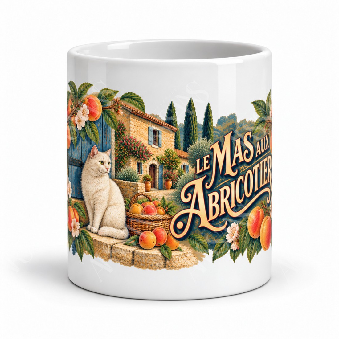 Mug Provence - Le mas aux abricotiers, vue de face