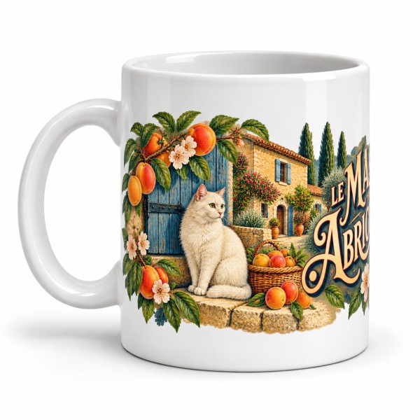 Mug Provence - Le mas aux abricotiers, anse à gauche