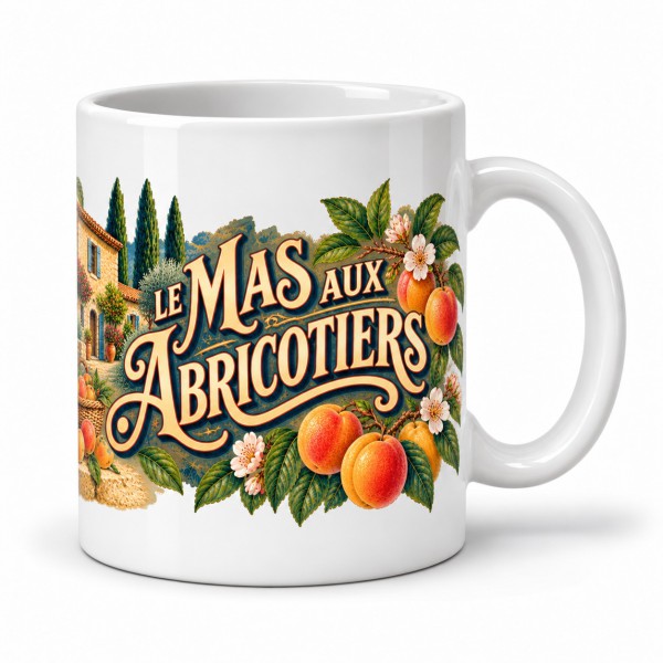 Mug Provence - Le mas aux abricotiers, anse à droite