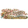 Mug Provence - Les amandiers en fleurs, façon affiche, décor à plat