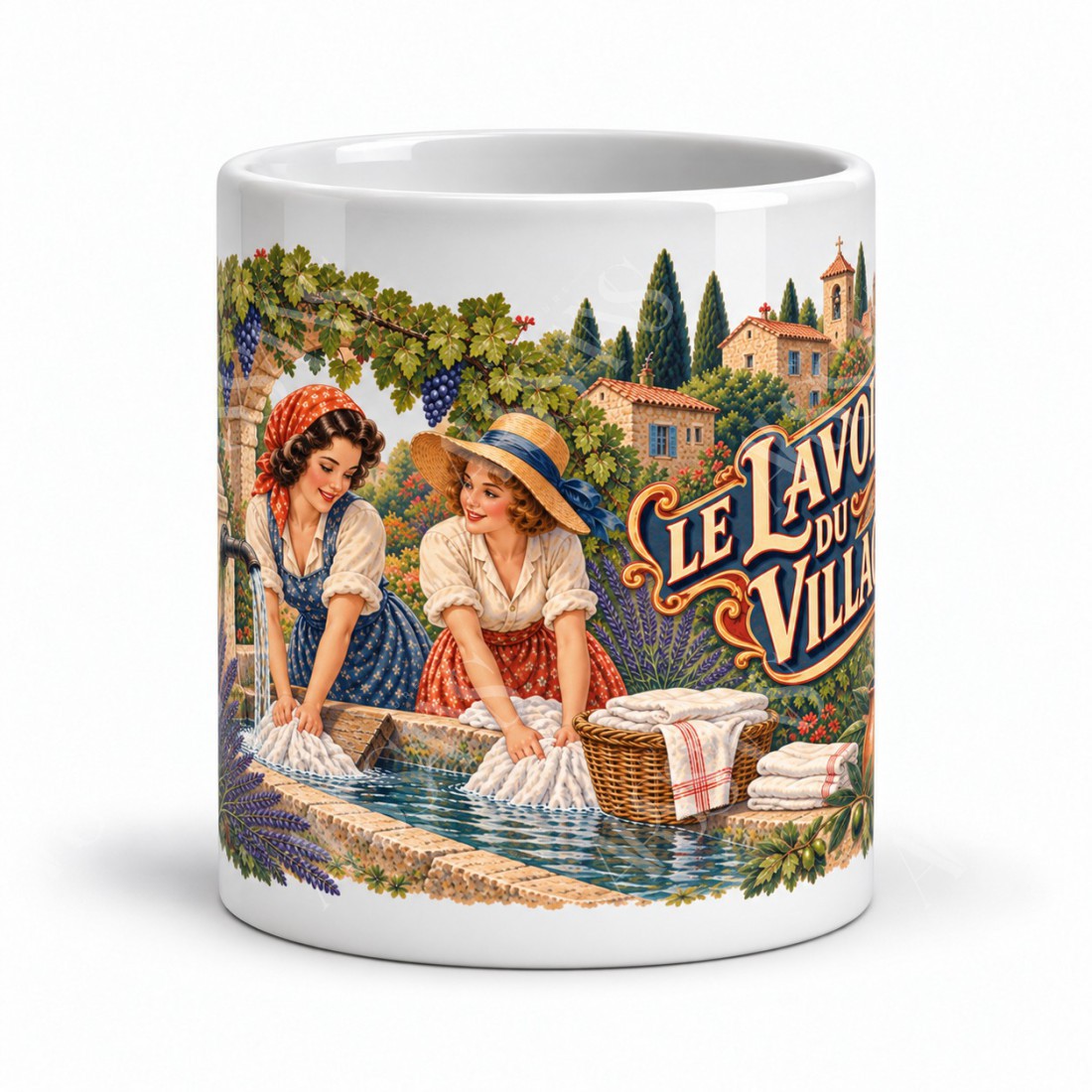 Mug Provence - Le lavoir du village, vue de face