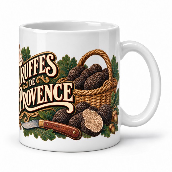 Mug Provence - Les truffes du terroir, anse à droite