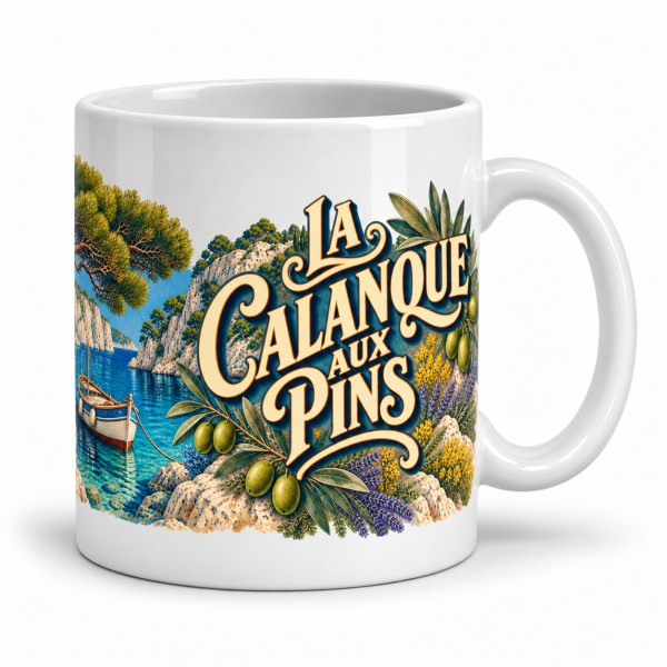 Mug Provence - La calanque aux pins, anse à droite