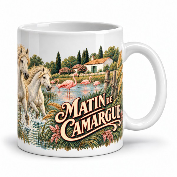 Mug Provence - Matin de Camargue, anse à droite