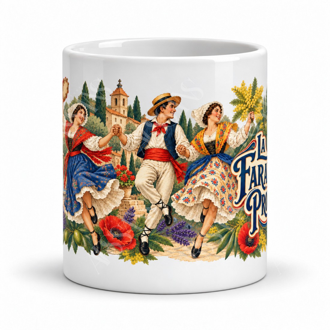 Mug Provence - La farandole provençale, vue de face