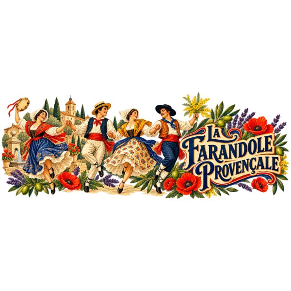 Mug Provence - La farandole provençale, décor à plat
