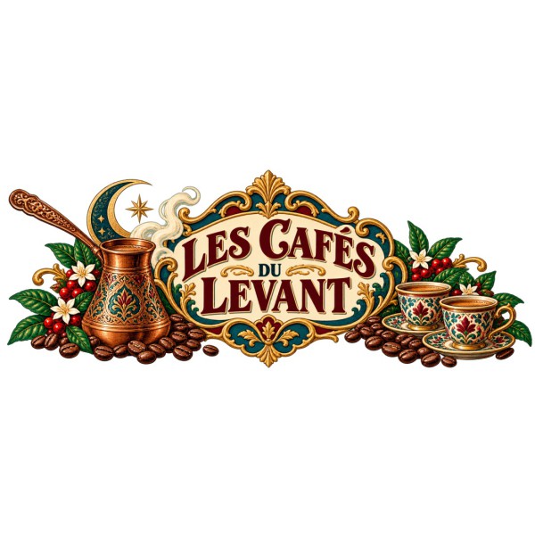 Mug café - Les cafés du Levant, décor à plat