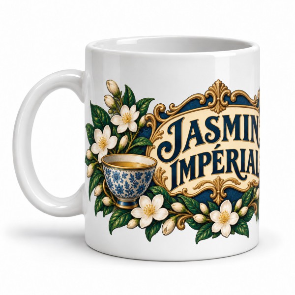 Mug thé - Jasmin impérial, anse à gauche
