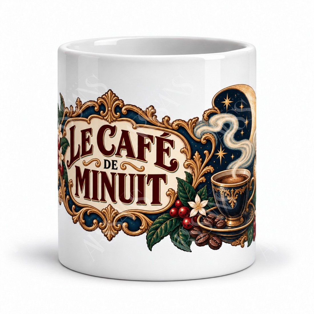 Mug café - Le café de minuit, vue de face